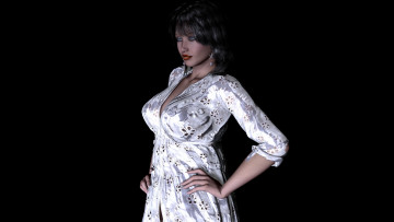 Картинка 3д+графика люди+ people девушка взгляд фон