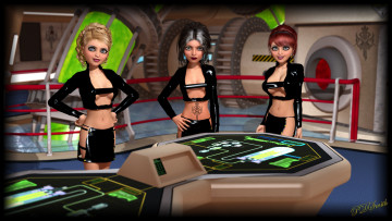 Картинка 3д+графика люди+ people фон улыбка взгляд девушки