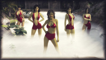 Картинка 3д+графика люди+ people взгляд девушки туман улыбка фон