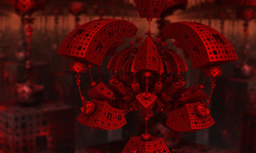 Картинка 3д+графика фракталы+ fractal цвета фон узор