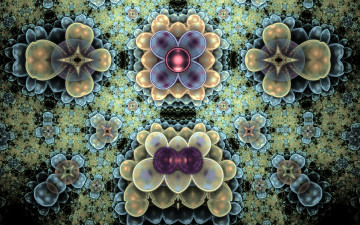 Картинка 3д+графика фракталы+ fractal цвета узор фон