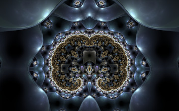 Картинка 3д+графика фракталы+ fractal фон узор цвета