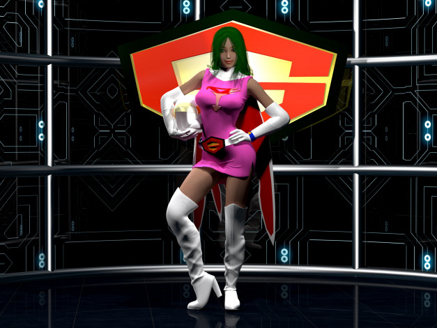 Обои картинки фото 3д графика, люди , people, сапоги, девушка, взгляд, фон