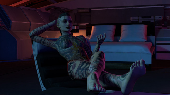 Обои картинки фото 3д графика, существа , creatures, халк, кровать, кресло, фон, подушки, взгляд