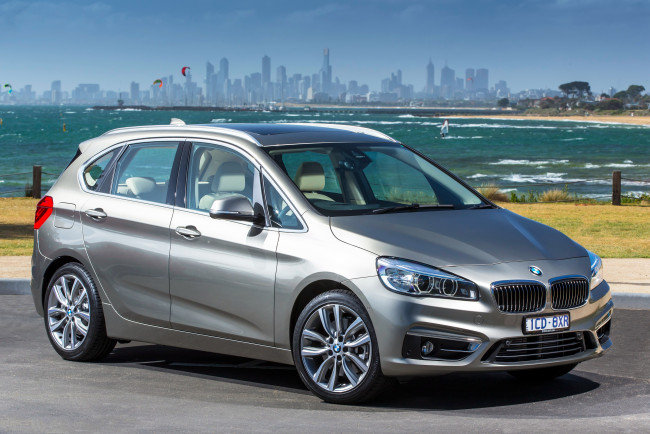 Обои картинки фото автомобили, bmw, 225i, серый, 2014г, f45, au-spec, line, luxury, tourer, active