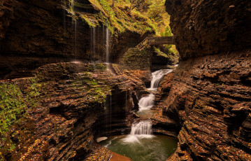 Картинка природа водопады лес река водопад