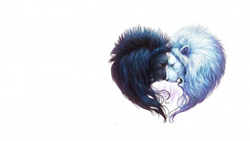 Картинка рисованное минимализм сердце арт лев