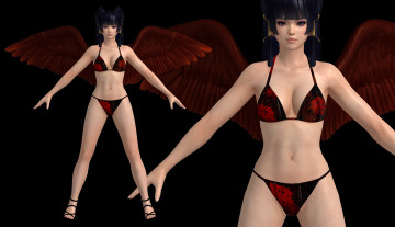 Картинка 3д+графика ангел+ angel крылья фон взгляд девушка