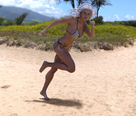 Картинка 3д+графика люди+ people девушка взгляд фон