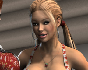 Картинка 3д+графика люди+ people фон взгляд девушка