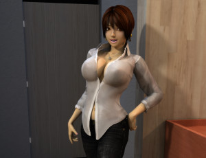 Картинка 3д+графика люди+ people взгляд девушка фон