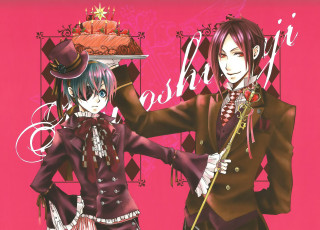 Картинка аниме kuroshitsuji себастьян сиэль