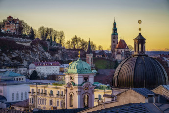 Картинка города зальцбург+ австрия крыши