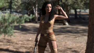 Картинка 3д+графика амазонки+ amazon девушка взгляд фон