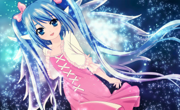 Картинка аниме vocaloid фон взгляд девушка