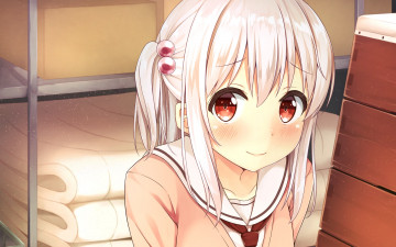 Картинка аниме unknown +другое фон взгляд девушка