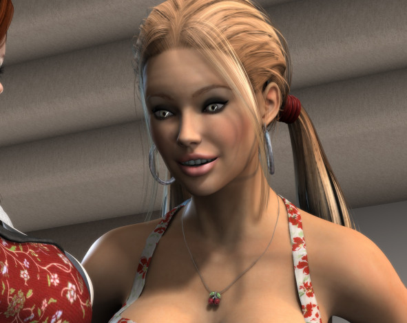 Обои картинки фото 3д графика, люди , people, фон, взгляд, девушка