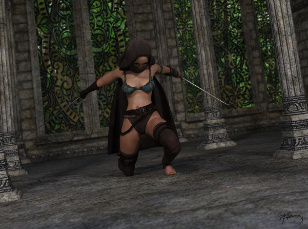 Обои картинки фото 3д графика, фантазия , fantasy, взгляд, фон, девушка