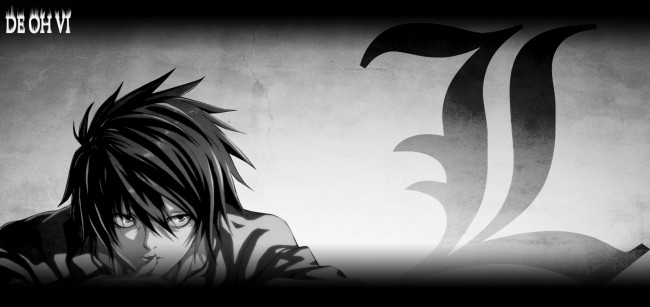 Обои картинки фото аниме, death note, l-lawliet