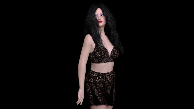 Обои картинки фото 3д графика, люди , people, фон, взгляд, девушка