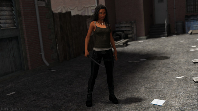 Обои картинки фото 3д графика, люди , people, фон, взгляд, девушка