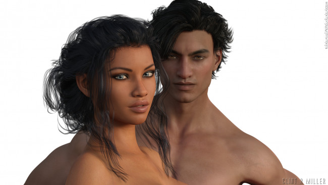 Обои картинки фото 3д графика, портрет , portraits, фон, взгляд, девушка