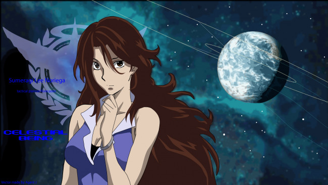 Обои картинки фото аниме, mobile suit gundam, девушка, взгляд, фон