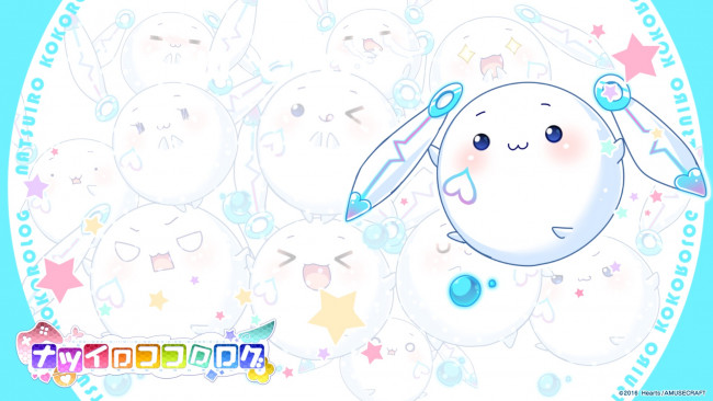 Обои картинки фото аниме, natsuiro kiseki, взгляд, фон, девушка