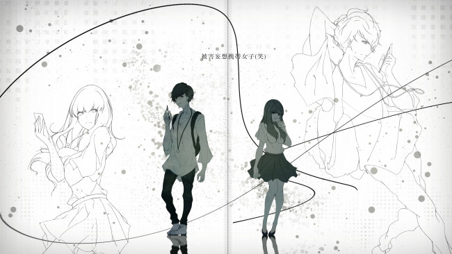 Обои картинки фото аниме, vocaloid, девушка, парень