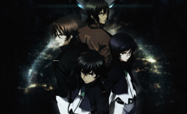 Обои картинки фото аниме, mobile suit gundam, парени, взгляд, фон