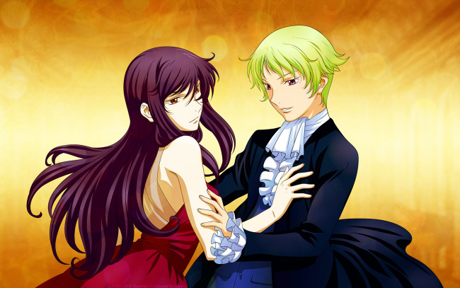 Обои картинки фото аниме, mobile suit gundam, девушка, взгляд, фон, парень