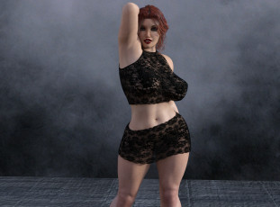 Картинка 3д+графика люди+ people девушка взгляд фон