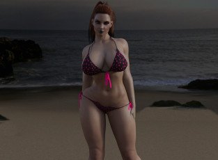 Картинка 3д+графика фантазия+ fantasy девушка взгляд фон