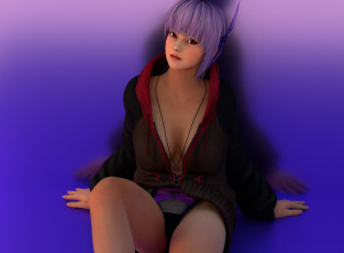 Картинка 3д+графика люди+ people девушка взгляд фон