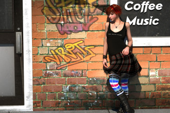 Картинка 3д+графика люди+ people фон девушка взгляд