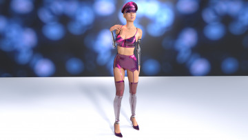 Картинка 3д+графика фантазия+ fantasy девушка взгляд фон