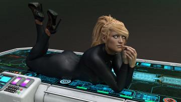 Картинка 3д+графика фантазия+ fantasy девушка взгляд фон