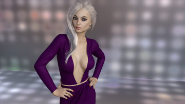 Картинка 3д+графика люди+ people девушка взгляд фон