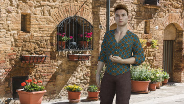 Картинка 3д+графика люди+ people парень фон взгляд