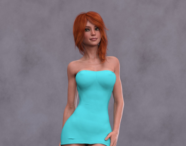 Обои картинки фото 3д графика, люди , people, девушка, взгляд, фон