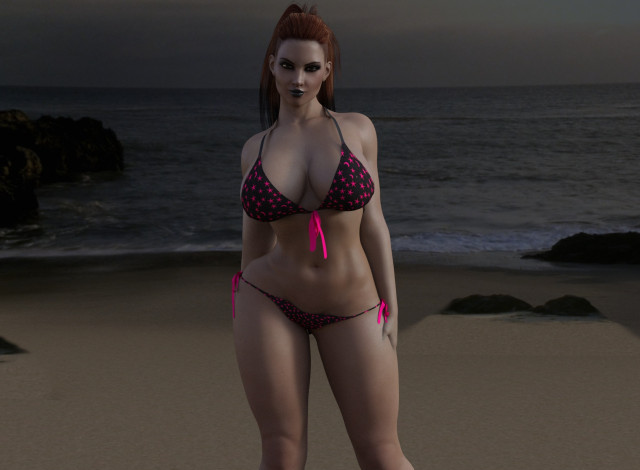 Обои картинки фото 3д графика, фантазия , fantasy, девушка, взгляд, фон