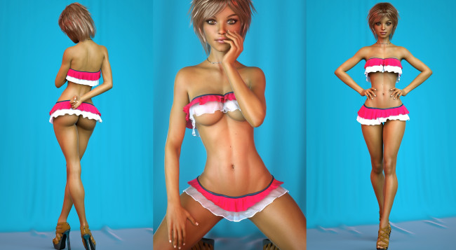 Обои картинки фото 3д графика, люди , people, девушка, взгляд, фон