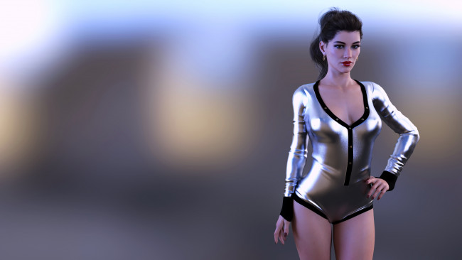 Обои картинки фото 3д графика, люди , people, девушка, фон, взгляд