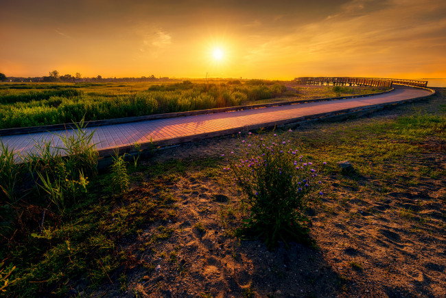 Обои картинки фото природа, восходы, закаты, простор