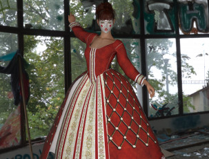 Картинка 3д+графика люди+ people маска фон взгляд девушка