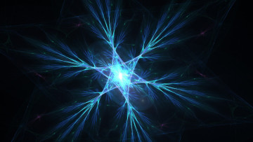 Картинка 3д+графика фракталы+ fractal лучи звезда снежинка
