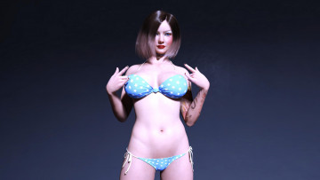 Картинка 3д+графика люди+ people взгляд девушка фон