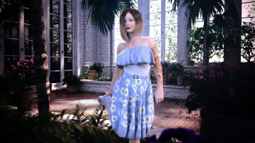 Картинка 3д+графика люди+ people взгляд фон девушка