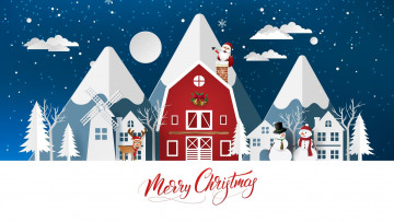 Картинка праздничные векторная+графика+ новый+год снег дома