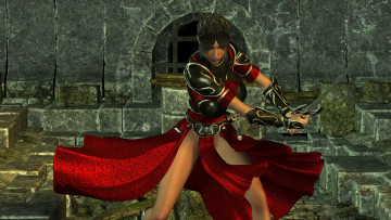 Картинка 3д+графика амазонки+ amazon меч платье фон девушка